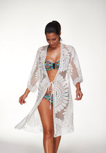 Load image into Gallery viewer, Beach Cover Up Floral Embroidery