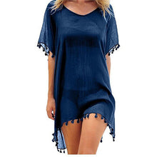 Load image into Gallery viewer, Chiffon Tassel Swimsuit Cover Up