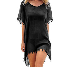 Load image into Gallery viewer, Chiffon Tassel Swimsuit Cover Up