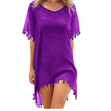 Load image into Gallery viewer, Chiffon Tassel Swimsuit Cover Up