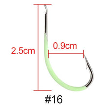 Load image into Gallery viewer, High Carbon Steel Luminous Fishing Hook