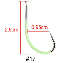 Load image into Gallery viewer, High Carbon Steel Luminous Fishing Hook