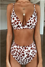 Load image into Gallery viewer, Leopard Print Swimming Suit