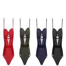 Load image into Gallery viewer, Sexy Mesh Stripe One-piece