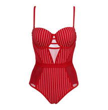 Load image into Gallery viewer, Sexy Mesh Stripe One-piece