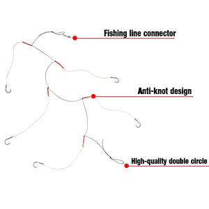 5 Small Rigs Swivel Fishing Hook