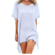 Load image into Gallery viewer, Chiffon Tassel Swimsuit Cover Up