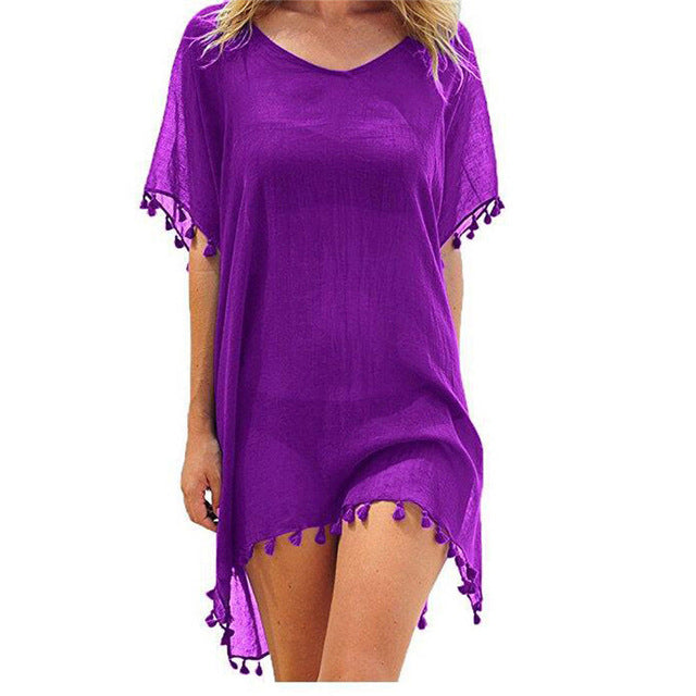 Chrisuno Women's Chiffon Swimsuit Beach Bathing Suit Cover Ups For Swimwear Swim Cover Up For Women Black 3xl