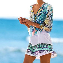 Load image into Gallery viewer, Print Snake Robe de Plage Cover up Beach Dress Swimwear