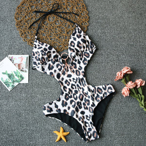 Backless Print One Piece